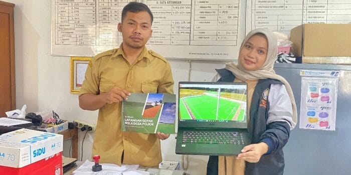 Wujudkan Ruang Olahraga yang Lebih Baik, Mahasiswa KKN UNDIP Rancang Ulang Desain Lapangan Bola Desa Pojok
