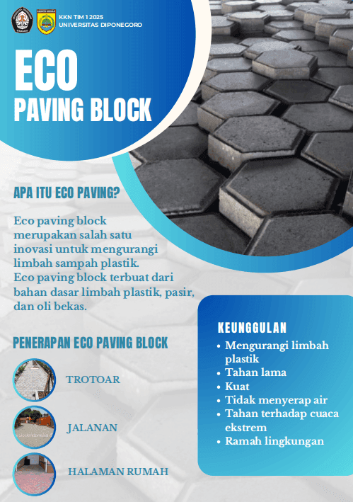 Inovasi Ramah Lingkungan, Mahasiswa KKN UNDIP Bikin Desain Eco Paving Block untuk Trotoar di Desa Pojok Inovasi Ramah Lingkungan, Mahasiswa KKN UNDIP Bikin Desain Eco Paving Block untuk Trotoar di Desa Pojok