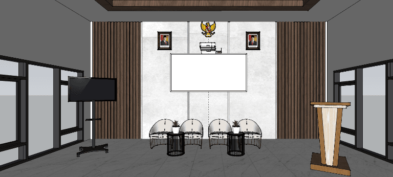 Wujudkan Ruang yang Estetis dan Fungsional, Mahasiswa KKN UNDIP Hadirkan Desain Interior Modern Minimalis untuk Aula Balai Desa Joton