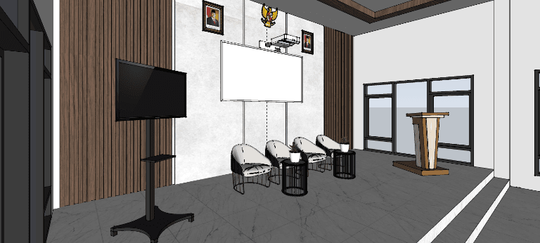Wujudkan Ruang yang Estetis dan Fungsional, Mahasiswa KKN UNDIP Hadirkan Desain Interior Modern Minimalis untuk Aula Balai Desa Joton
