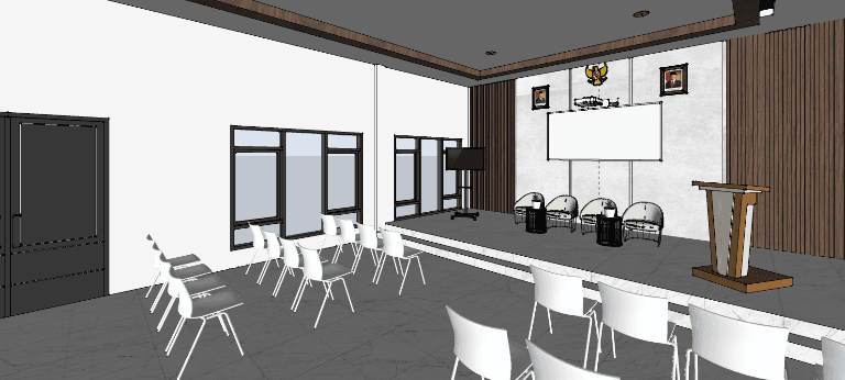 Wujudkan Ruang yang Estetis dan Fungsional, Mahasiswa KKN UNDIP Hadirkan Desain Interior Modern Minimalis untuk Aula Balai Desa Joton