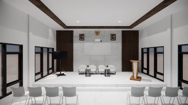 Wujudkan Ruang yang Estetis dan Fungsional, Mahasiswa KKN UNDIP Hadirkan Desain Interior Modern Minimalis untuk Aula Balai Desa Joton