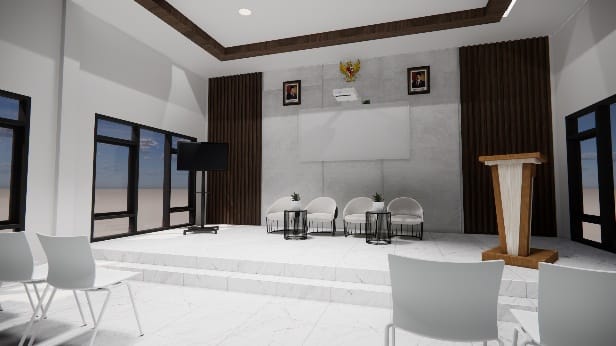 Wujudkan Ruang yang Estetis dan Fungsional, Mahasiswa KKN UNDIP Hadirkan Desain Interior Modern Minimalis untuk Aula Balai Desa Joton