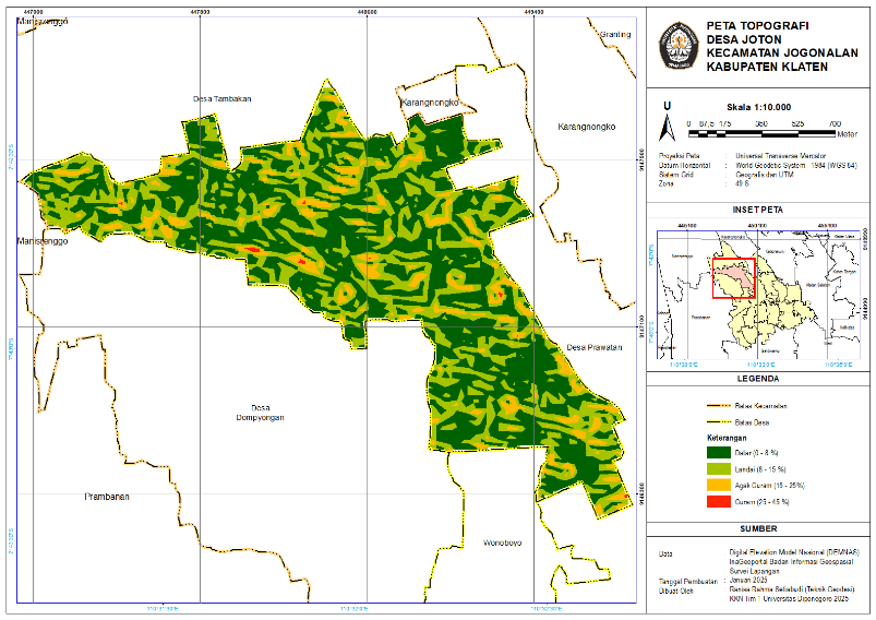 Mahasiswa KKN UNDIP Hadirkan Peta Topografi Desa Joton Karya untuk Ketahanan Pertanian dan Mitigasi Dampak Tol