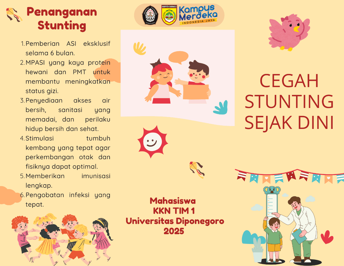 Cegah Stunting Sejak Dini, Mahasiswa KKN UNDIP Berikan Penyuluhan kepada Orang Tua untuk Tumbuh Kembang Anak yang Optimal