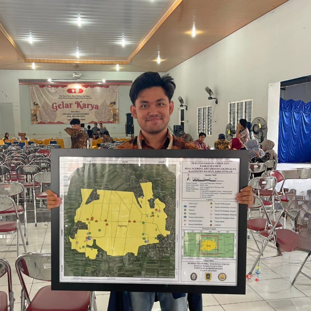 Dukung Aksesibilitas dan Pembangunan Desa, Mahasiswa KKN Undip Lakukan Pendampingan Pembuatan Peta Persebaran Fasilitas Umum dan UMKM di Desa Ngering, Klaten