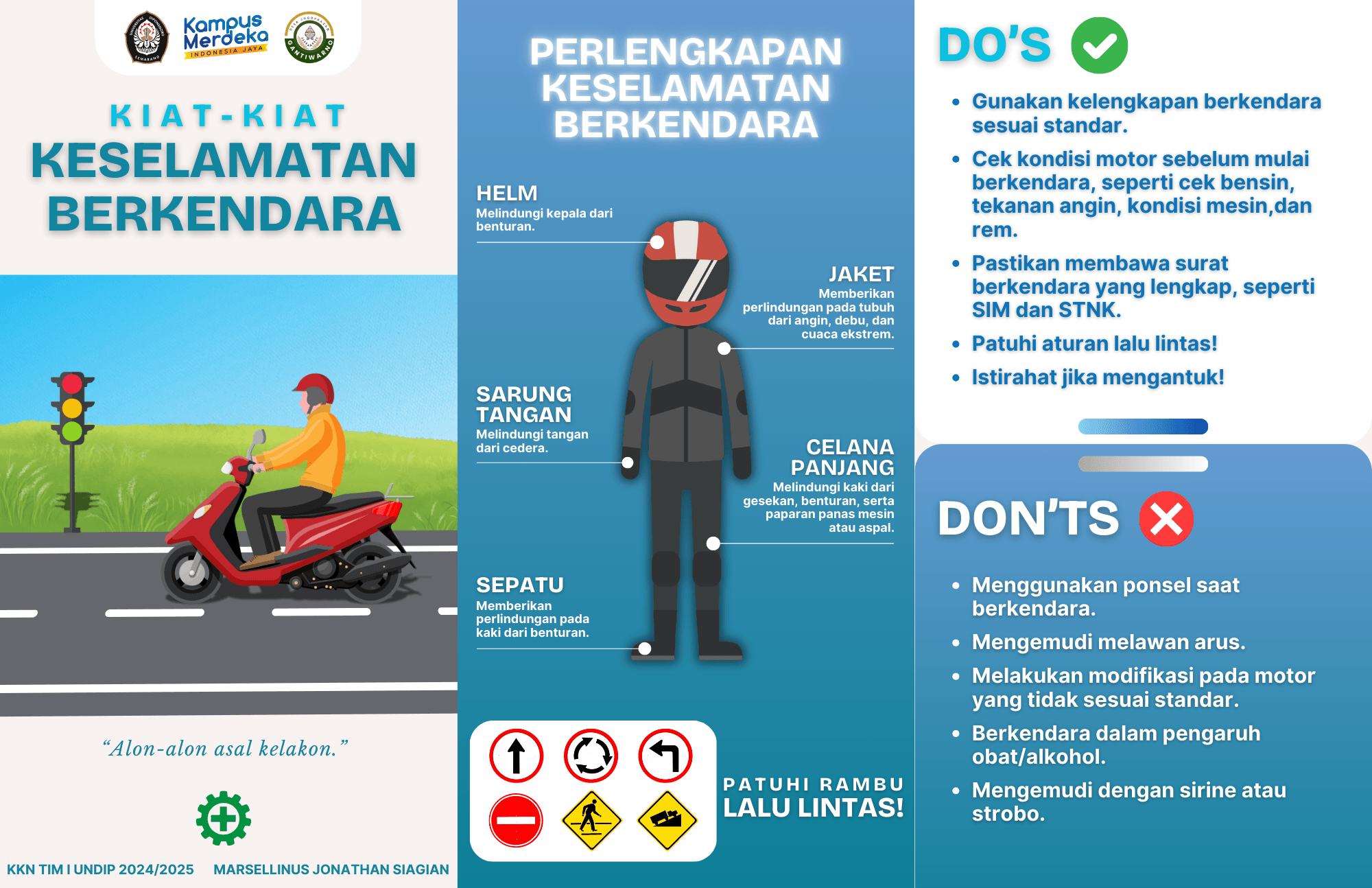 Penting! Keselamatan Berkendara Jadi Sorotan dalam Program KKN UNDIP di Desa Jogoprayan