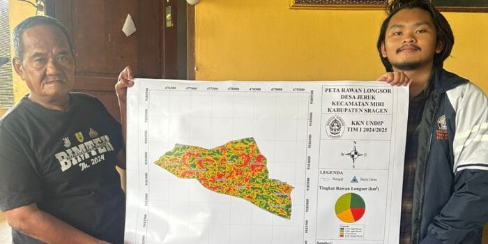 Mitigasi Potensi Area Rawan Longsor, Mahasiswa KKN UNDIP Lakukan Pencegahan Risiko Bencana Berbasis Data Spasial di Desa Jeruk