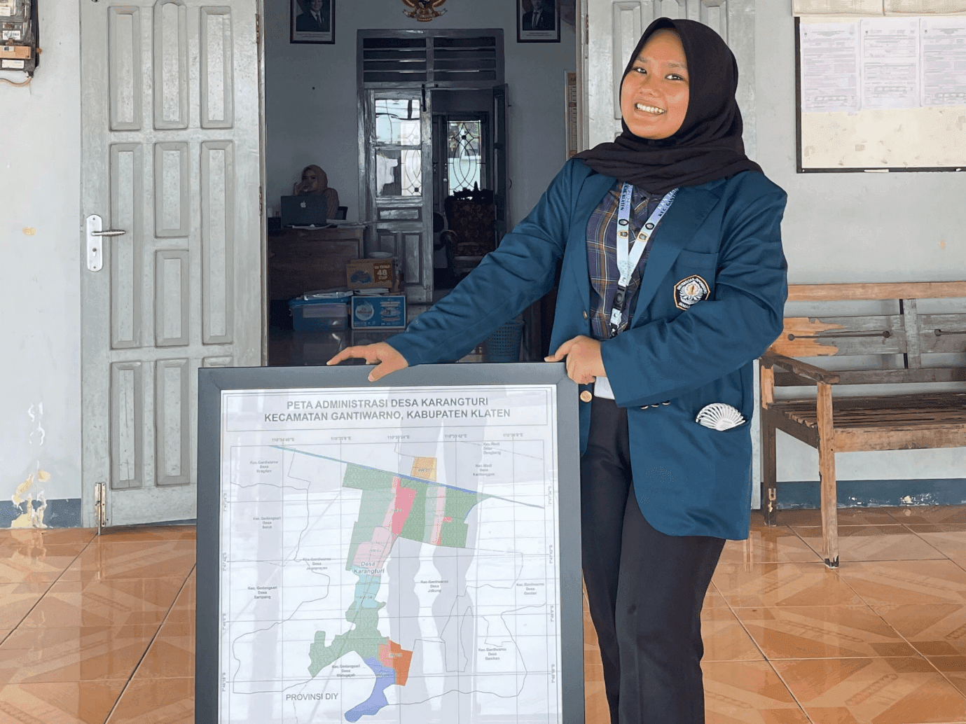 Visualisasi Perencanaan Wilayah, Mahasiswa KKN UNDIP Sukses Buat Peta Administrasi Desa Karangturi