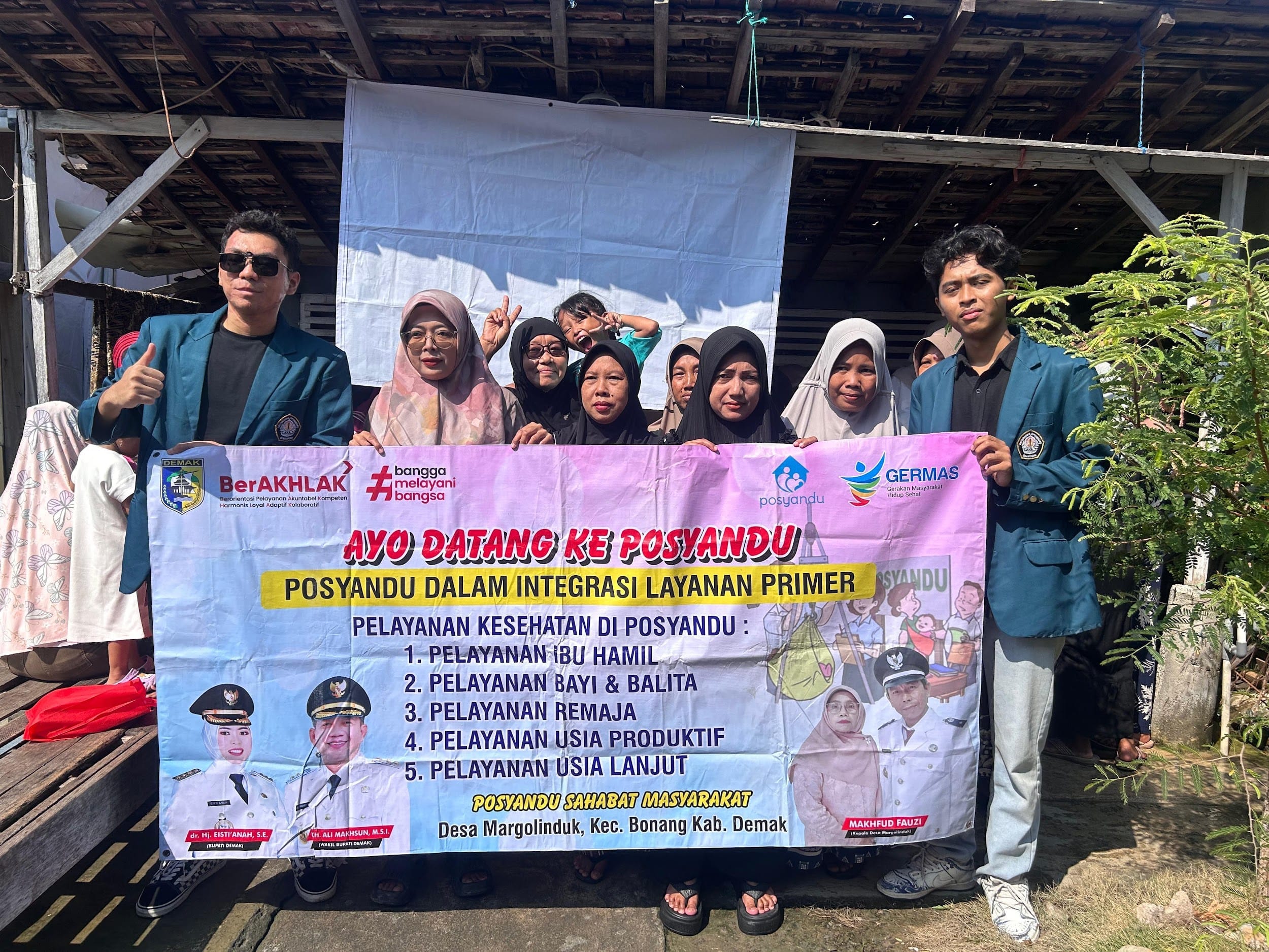 Dukung Layanan Kesehatan, Mahasiswa KKN-T Tim 18 UNDIP Berkontribusi dalam Kegiatan Posyandu di Desa Margolinduk Demak